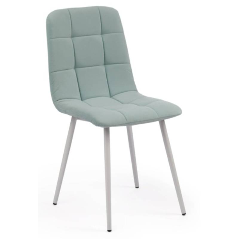 Стул Nancy Velour Light Blue Chair Светло-голубой Черный в Тюмени | Loft Concept 