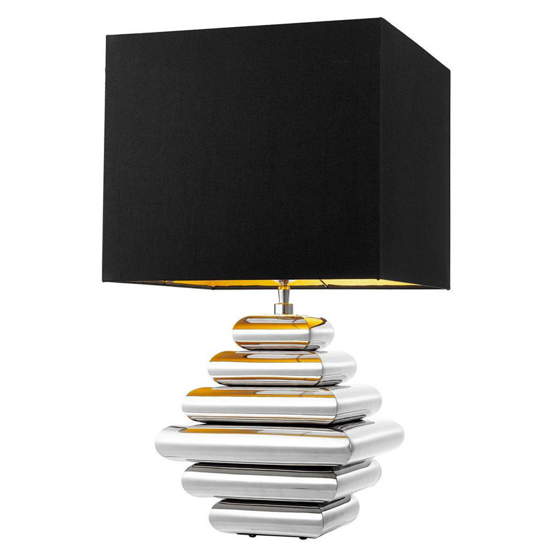 Настольная лампа Eichholtz Table Lamp Belmond Никель Черный Настольная лампа Eichholtz Table Lamp Belmond Никель Черный в Тюмени | Loft Concept