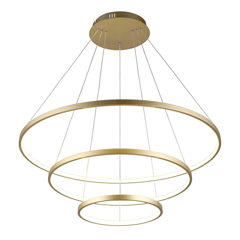 Люстра Ring Horizontal Trio Gold Золотой Люстра Ring Horizontal Trio Gold Золотой в Тюмени | Loft Concept