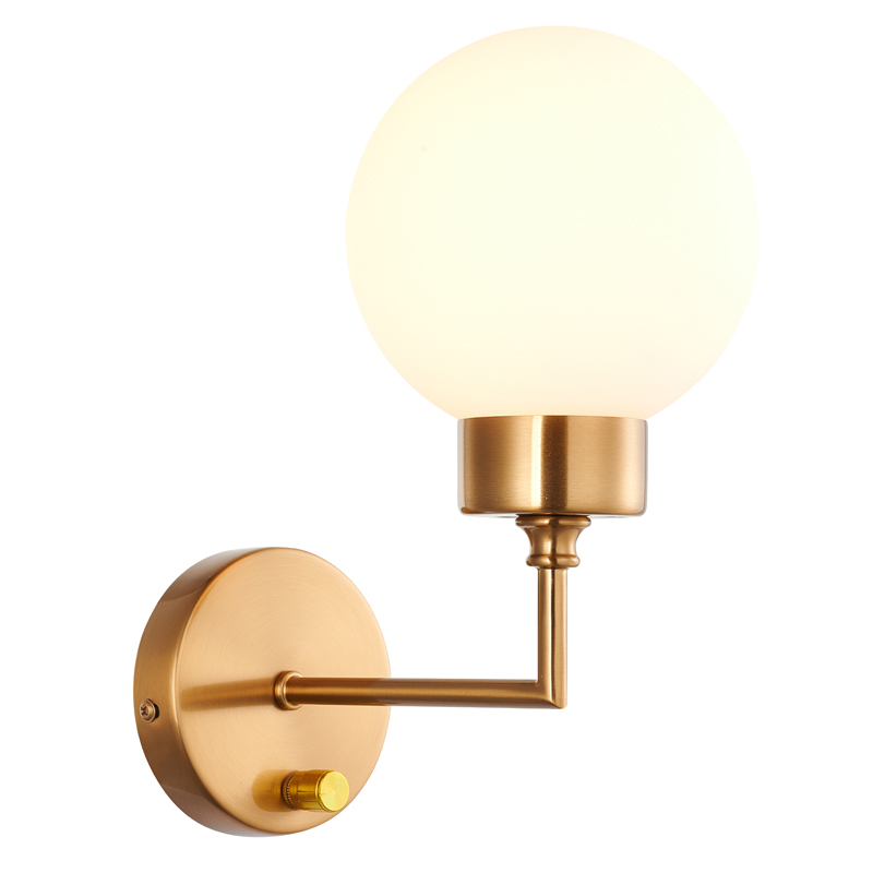 Бра Zibille Sconce brass Латунь Белое матовое стекло Бра Zibille Sconce brass Латунь Белое матовое стекло в Тюмени | Loft Concept