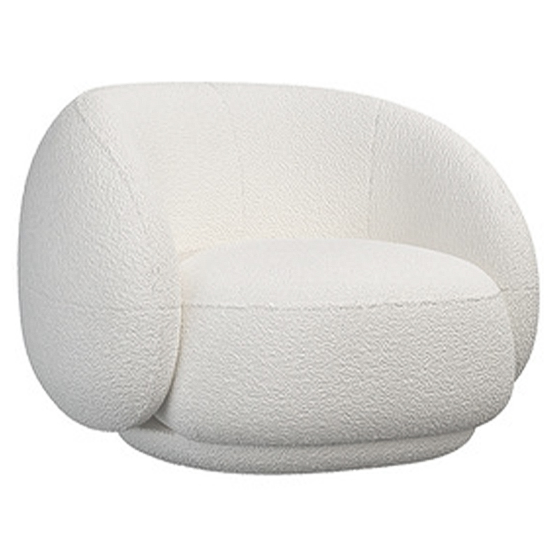 Кресло Irwin White Boucle Collection Armchair Белый в Тюмени | Loft Concept 