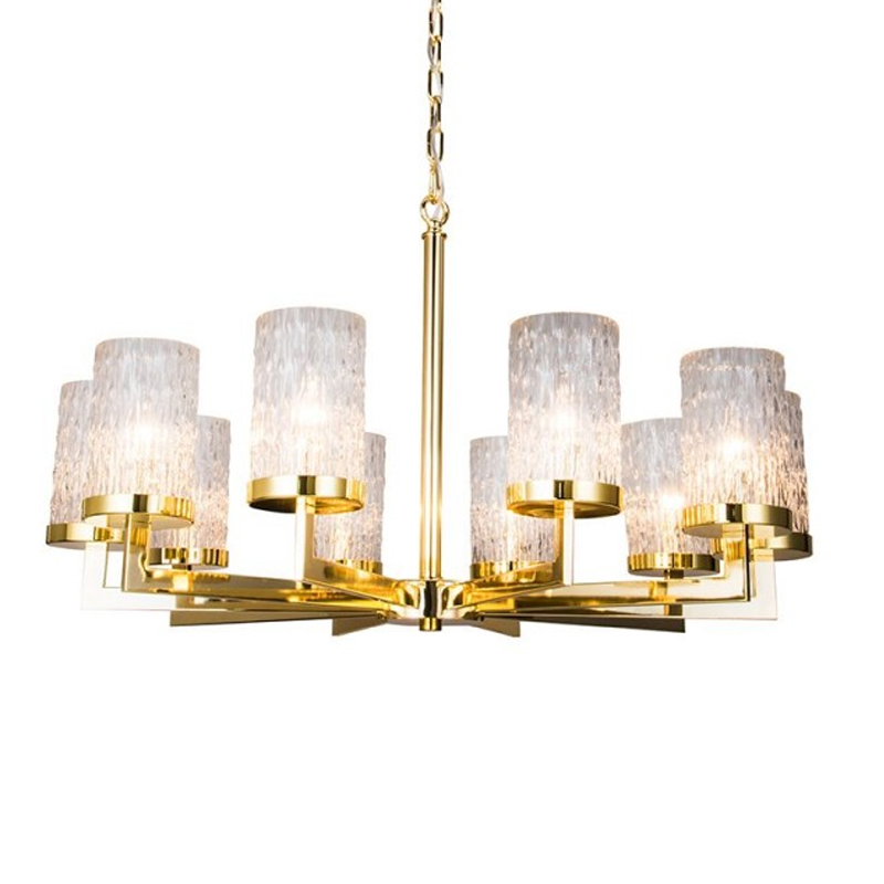 Люстра Kelly Gold с Рельефным Стеклом Золотой Люстра Kelly Gold с Рельефным Стеклом Золотой в Тюмени | Loft Concept