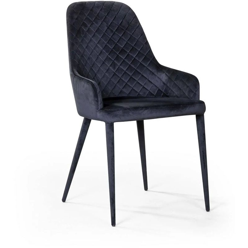 Стул Douglas Rhombus Chair Черный Велюр Черный Стул Douglas Rhombus Chair Черный Велюр Черный в Тюмени | Loft Concept