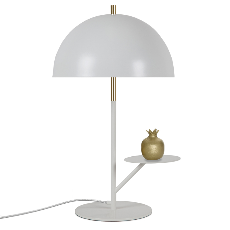 Настольная лампа Table lamp Butler WHITE Латунь Белый Настольная лампа Table lamp Butler WHITE Латунь Белый в Тюмени | Loft Concept