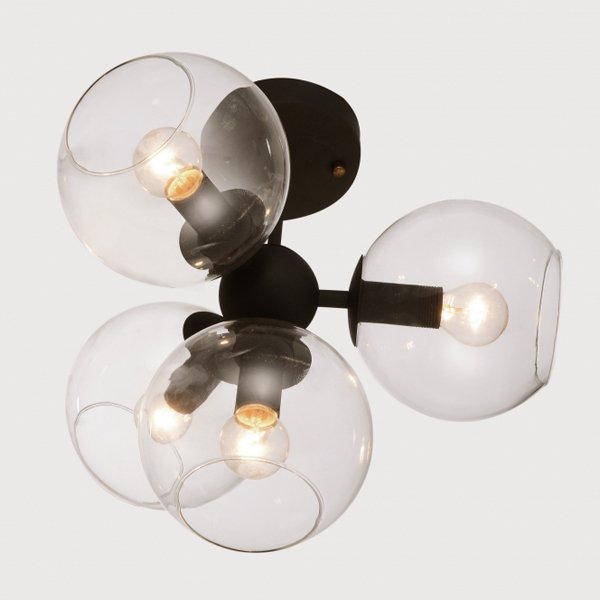 Потолочный светильник Sphere Cumulus Glass Top Черный Потолочный светильник Sphere Cumulus Glass Top Черный в Тюмени | Loft Concept