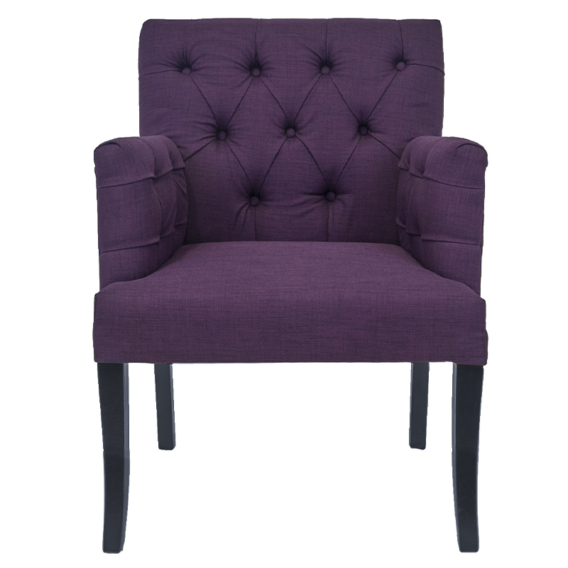 Кресло Addison Chic Armchair purple flax Фиолетовый Черный Кресло Addison Chic Armchair purple flax Фиолетовый Черный в Тюмени | Loft Concept