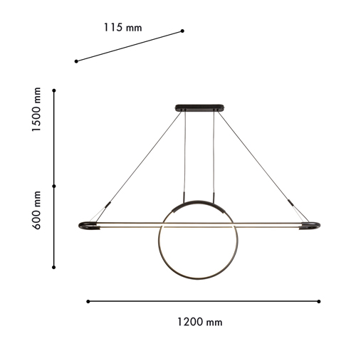 Светодиодная люстра Black LED Circle and Oval Lamp Светодиодная люстра Black LED Circle and Oval Lamp в Тюмени