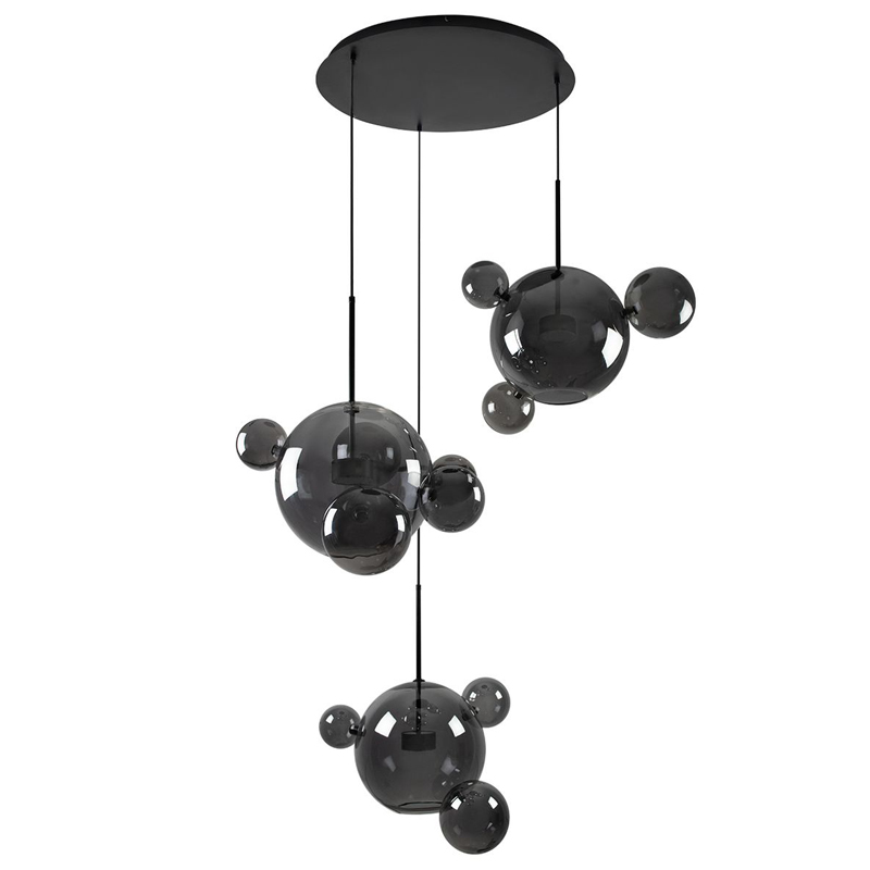 Люстра Bolle Circular Chandelier 14 BUBBLE Giopato & Coombes smoky Дымчатый (Smoke) Люстра Bolle Circular Chandelier 14 BUBBLE Giopato & Coombes smoky Дымчатый (Smoke) в Тюмени | Loft Concept