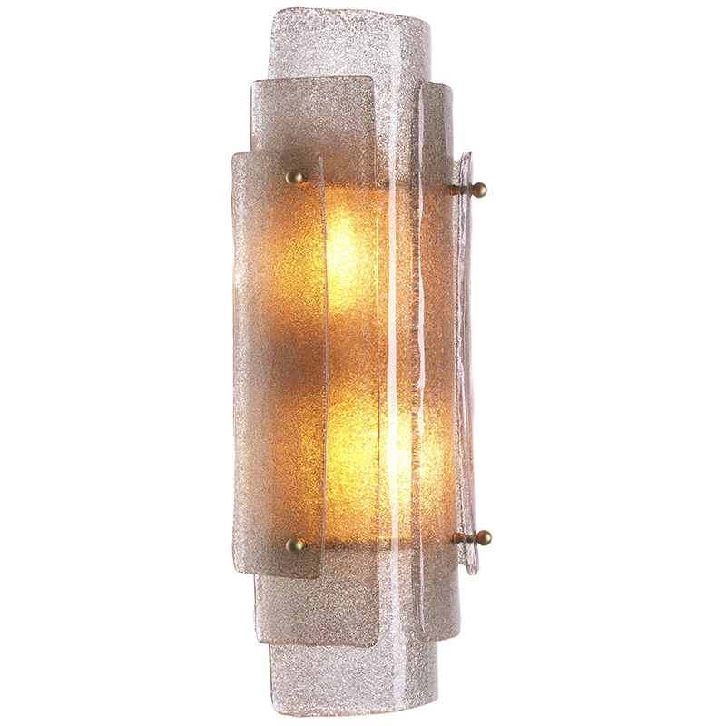 Бра Eichholtz Wall Lamp Sylvester Латунь Стекло Смок Бра Eichholtz Wall Lamp Sylvester Латунь Стекло Смок в Тюмени | Loft Concept