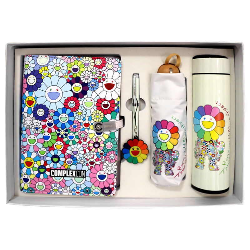 Набор TAKASHI MURAKAMI Зонт раскладной, блокнот, термос и ручка Мульти Набор TAKASHI MURAKAMI Зонт раскладной, блокнот, термос и ручка Мульти в Тюмени | Loft Concept