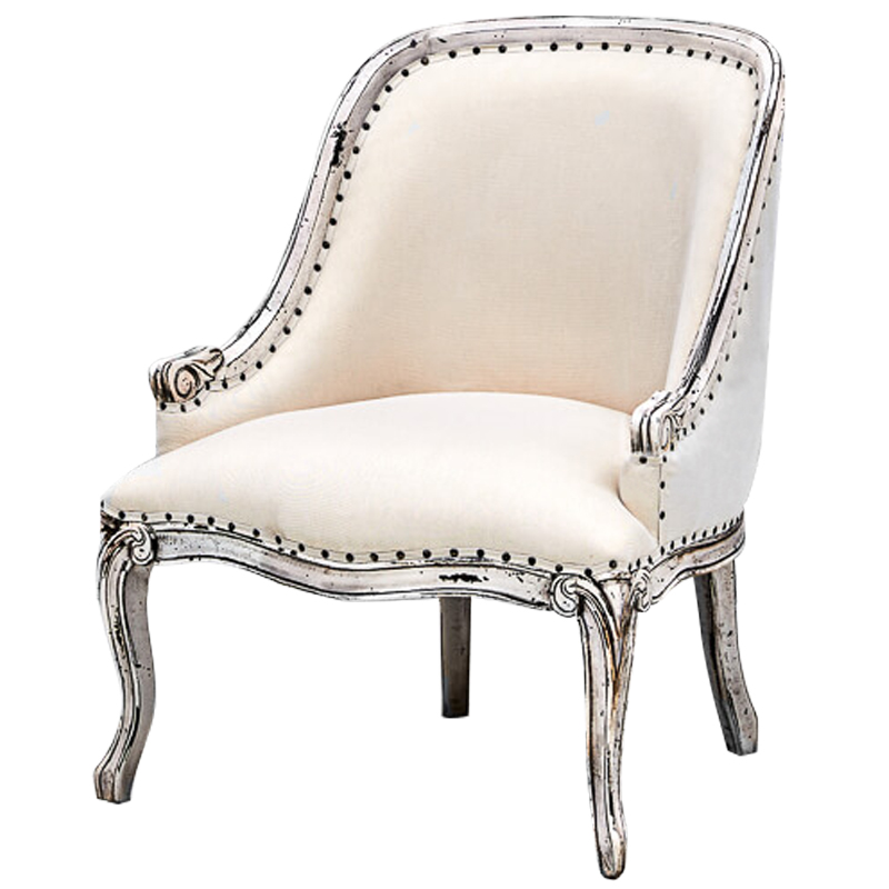 Кресло Jeunesse French Seating Armchair Белый Молочный Коричневый винтаж Кресло Jeunesse French Seating Armchair Белый Молочный Коричневый винтаж в Тюмени | Loft Concept