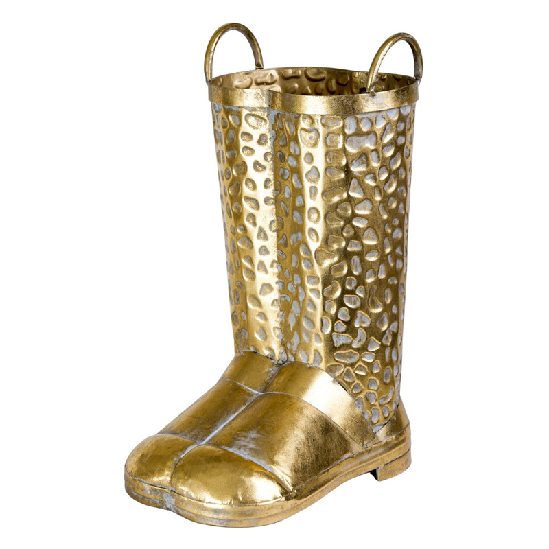 Ваза в форме сапог с рельефной текстурой и ручками Vase Boot Винтажное Темное Золото Ваза в форме сапог с рельефной текстурой и ручками Vase Boot Винтажное Темное Золото в Тюмени | Loft Concept