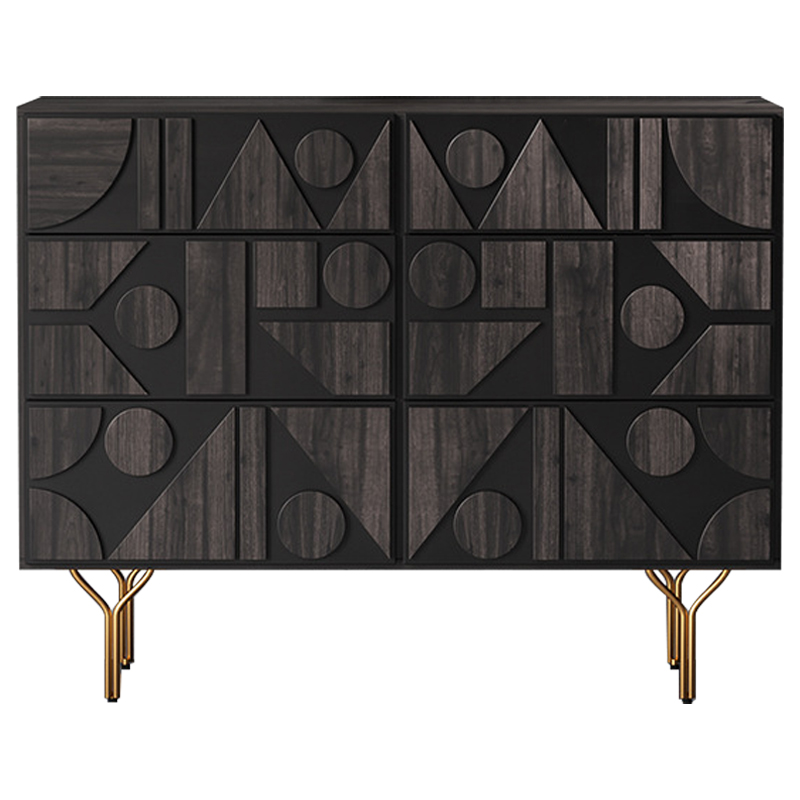 Комод Adnan Chest of Drawers Коричневый Золотой Комод Adnan Chest of Drawers Коричневый Золотой в Тюмени | Loft Concept