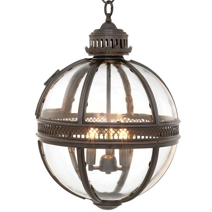 Люстра Lantern Residential Bronze M Темная бронза Прозрачное Стекло Люстра Lantern Residential Bronze M Темная бронза Прозрачное Стекло в Тюмени | Loft Concept
