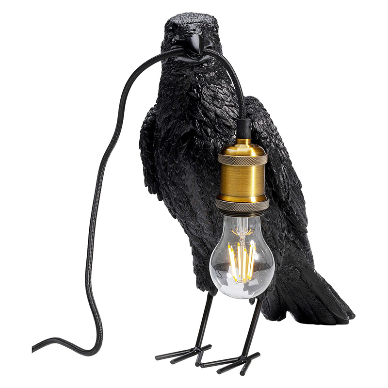 Настольная лампа Ворона Black Crow Черный Настольная лампа Ворона Black Crow Черный в Тюмени | Loft Concept