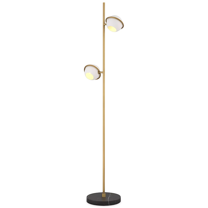 Торшер Eichholtz Floor Lamp Aprillia Золотой Белый Черный Мрамор Nero Торшер Eichholtz Floor Lamp Aprillia Золотой Белый Черный Мрамор Nero в Тюмени | Loft Concept