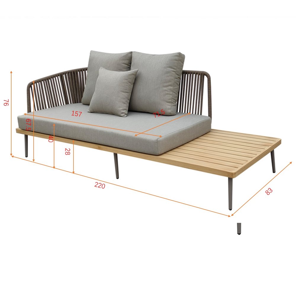 Диван трехместный уличный Street Comfort серый Диван трехместный уличный Street Comfort серый в Тюмени