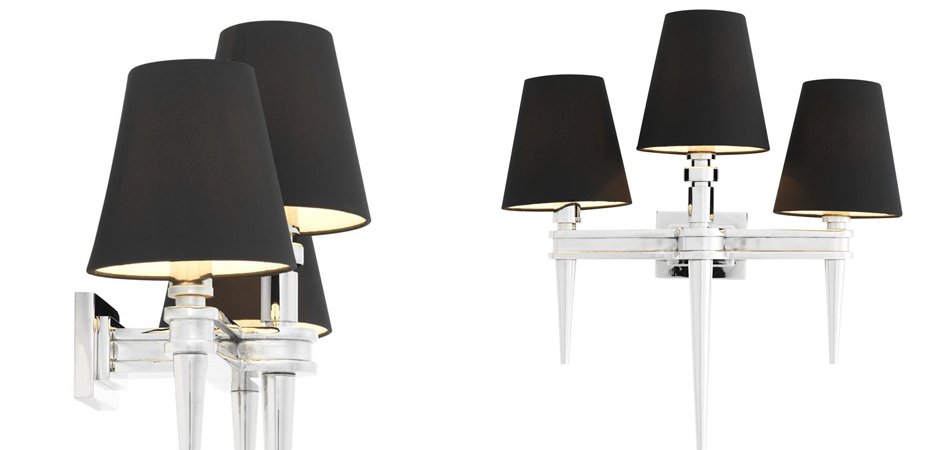 Бра Wall Lamp Waterloo Triple Nickel Бра Wall Lamp Waterloo Triple Nickel - Loft-Concept в Тюмени