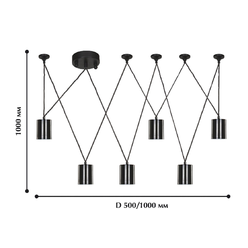 Черная каскадная люстра Wireflow Suspension Черная каскадная люстра Wireflow Suspension в Тюмени