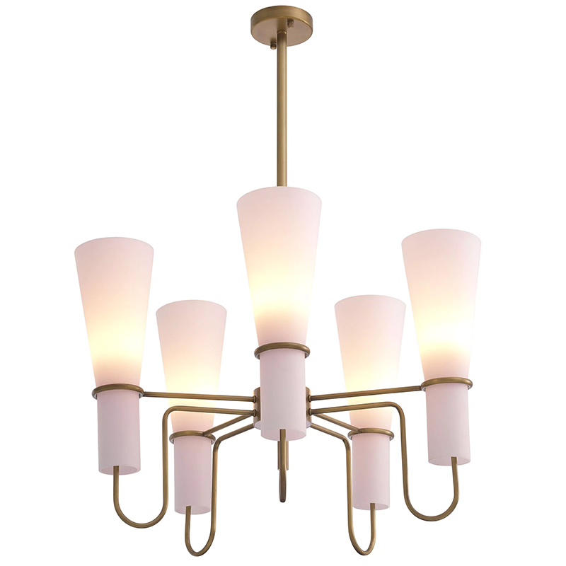 Люстра Eichholtz Chandelier Sketch Латунь Белый Люстра Eichholtz Chandelier Sketch Латунь Белый в Тюмени | Loft Concept