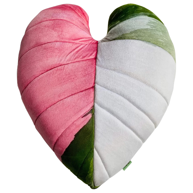 Декоративная подушка Botanical Cushion Filodendron Pink Princess Зеленый Белый Розовый Декоративная подушка Botanical Cushion Filodendron Pink Princess Зеленый Белый Розовый в Тюмени | Loft Concept
