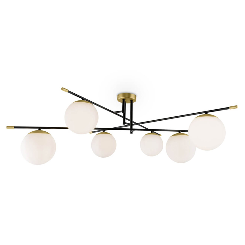 Потолочный светильник Spike Balls Hanging Lamp Белый Золотой Черный Потолочный светильник Spike Balls Hanging Lamp Белый Золотой Черный в Тюмени | Loft Concept