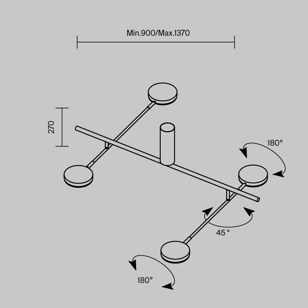 Потолочный светильник Fad 3000К 26Вт в Тюмени
