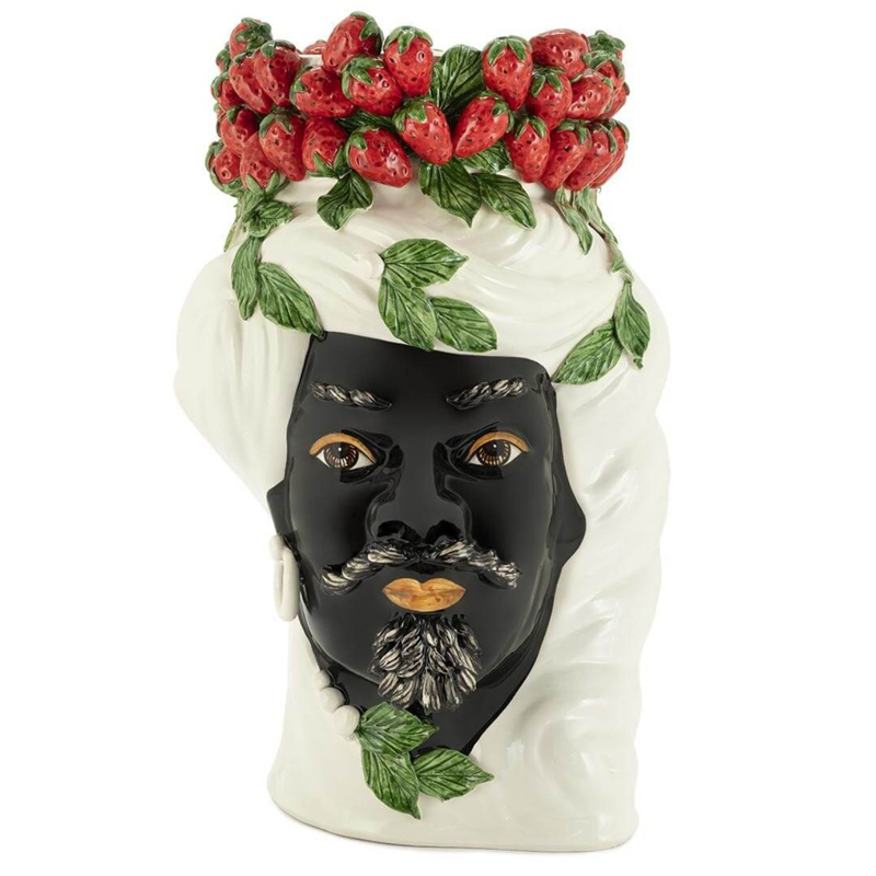 Ваза VASE STRAWBERRIES HEAD MAN BIG White Красный Белый Ваза VASE STRAWBERRIES HEAD MAN BIG White Красный Белый в Тюмени | Loft Concept