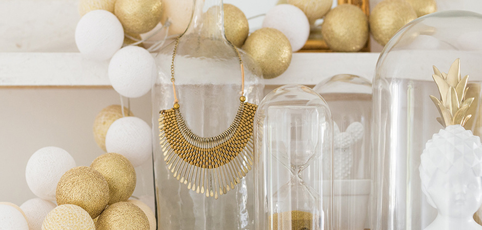 Гирлянда хлопковые фонарики Сotton Ball Shell-Gold - Loft-Concept в Тюмени