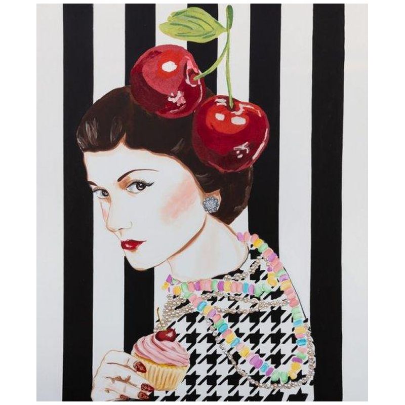 Картина Coco Chanel with Cherry Headdress Мульти Картина Coco Chanel with Cherry Headdress Мульти в Тюмени | Loft Concept