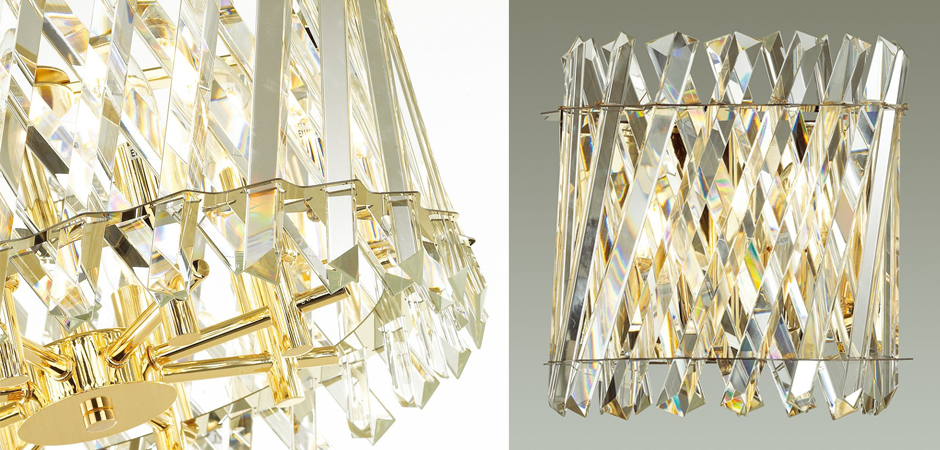 Бра Crystal Crossed Stripes Gold Бра Crystal Crossed Stripes Gold - Loft-Concept в Тюмени
