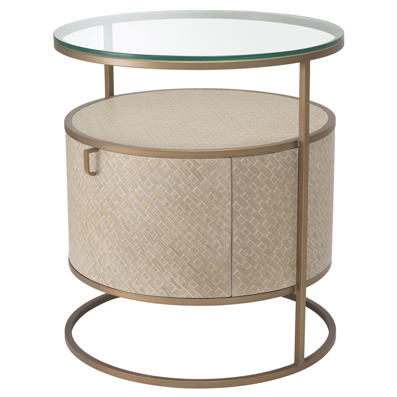 Приставной стол Eichholtz Bedside Table Napa Valley oak Матовая латунь Бежевый Прозрачный Приставной стол Eichholtz Bedside Table Napa Valley oak Матовая латунь Бежевый Прозрачный в Тюмени | Loft Concept