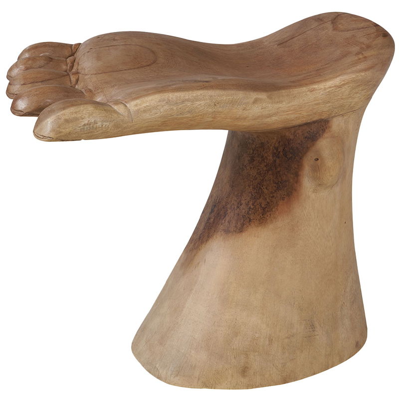 Деревянный приставной стол в виде ноги Wooden Foot Side Table Коричневый Древесина Деревянный приставной стол в виде ноги Wooden Foot Side Table Коричневый Древесина в Тюмени | Loft Concept