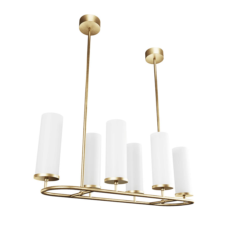 Люстра Дизайнерская Candle Holder 6 ламп Латунь Белый Люстра Дизайнерская Candle Holder 6 ламп Латунь Белый в Тюмени | Loft Concept