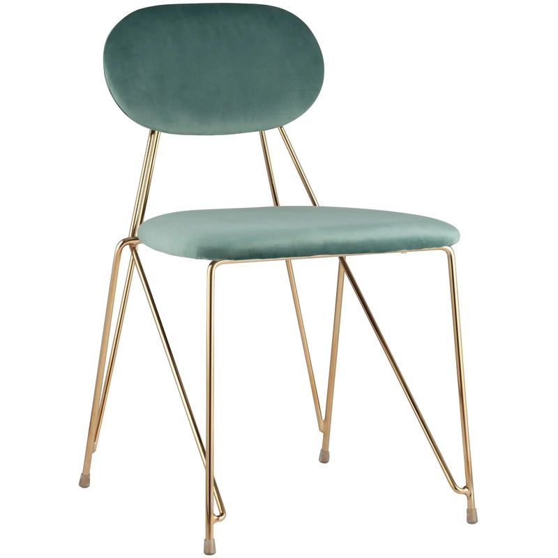 Стул Alice Chair Велюр Мятный цвет Мятный Золотой Стул Alice Chair Велюр Мятный цвет Мятный Золотой в Тюмени | Loft Concept