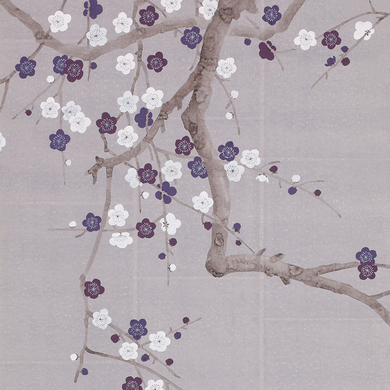 Обои ручная роспись Plum Blossom Lavender on Rich Mauve India tea paper Обои ручная роспись Plum Blossom Lavender on Rich Mauve India tea paper в Тюмени | Loft Concept