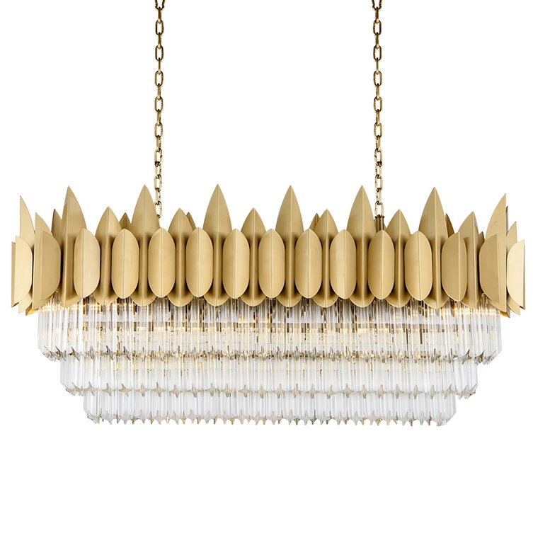 Подвесной светильник KEBO KING CHANDELIER Rectangle Латунь Прозрачное Стекло Подвесной светильник KEBO KING CHANDELIER Rectangle Латунь Прозрачное Стекло в Тюмени | Loft Concept