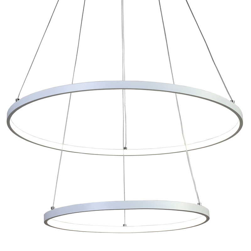 Люстра Ring Horizontal Double white 60+40 Белый Люстра Ring Horizontal Double white 60+40 Белый в Тюмени | Loft Concept