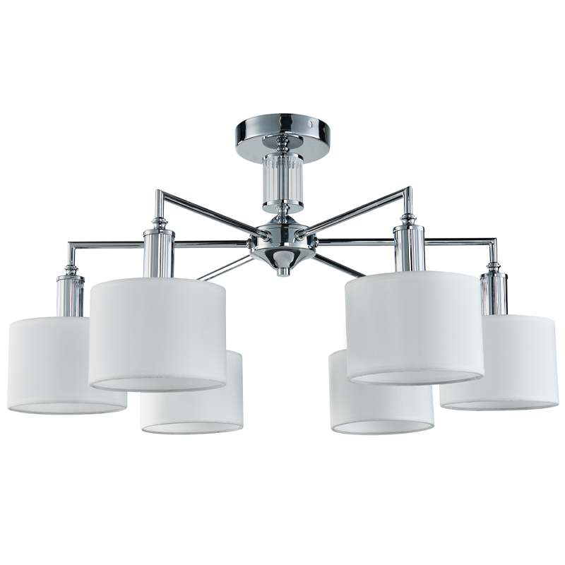 Люстра Laurent Chandelier white 65 Хром Белый Прозрачный Люстра Laurent Chandelier white 65 Хром Белый Прозрачный в Тюмени | Loft Concept