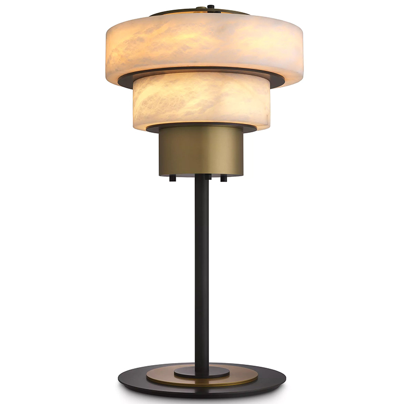 Настольная лампа Eichholtz Table Lamp Zereno Белый Латунь Черный Настольная лампа Eichholtz Table Lamp Zereno Белый Латунь Черный в Тюмени | Loft Concept