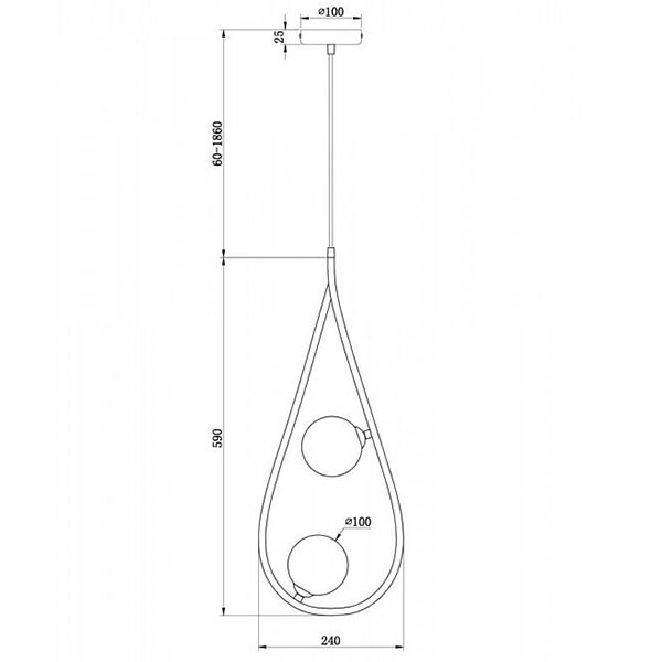 Люстра Marcan 2 Ball Chandelier Black Люстра Marcan 2 Ball Chandelier Black в Тюмени