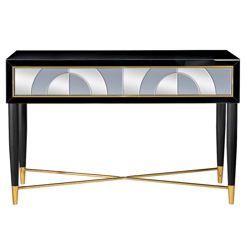 Консоль Camila Mirror Boxes Console Зеркало Золотой Черный Консоль Camila Mirror Boxes Console Зеркало Золотой Черный в Тюмени | Loft Concept