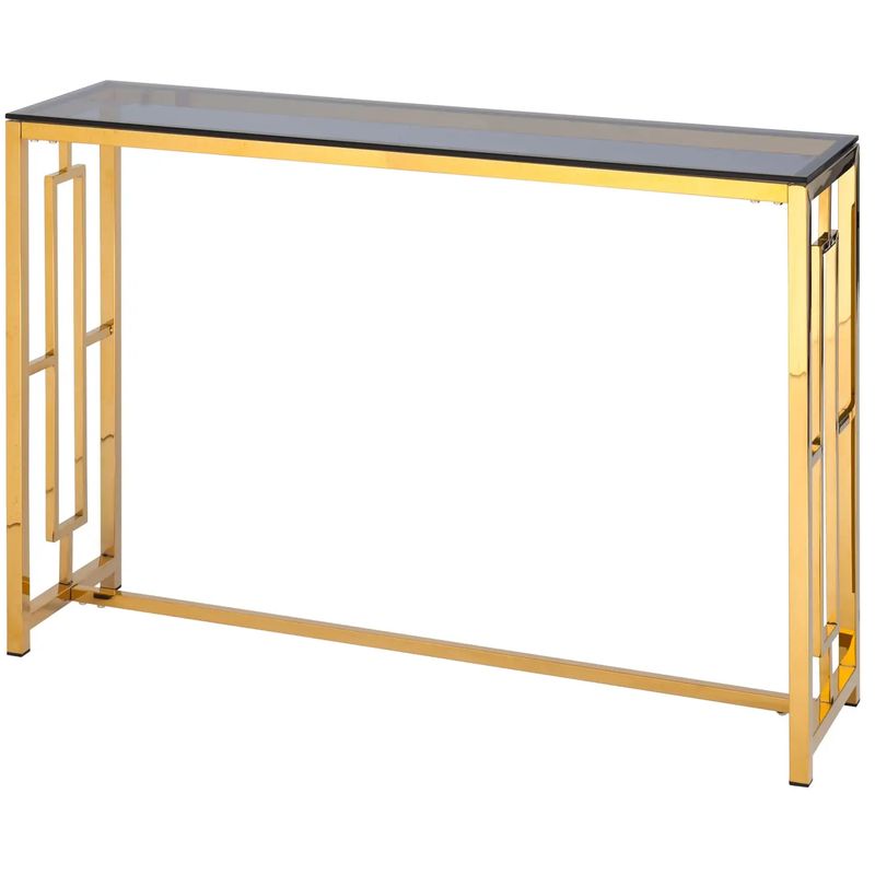 Консоль Milan Tables Gold Золотой Стекло Смок Консоль Milan Tables Gold Золотой Стекло Смок в Тюмени | Loft Concept