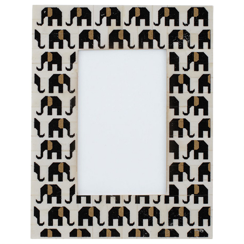 Фоторамка кость Indian Elephants Bone Inlay photo frame Черно-белый Фоторамка кость Indian Elephants Bone Inlay photo frame Черно-белый в Тюмени | Loft Concept