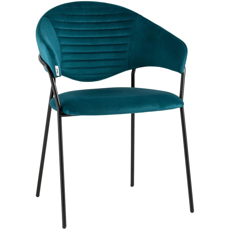 Стул Alexis Chair Сине-Зеленый Велюр Бирюзовый Черный Стул Alexis Chair Сине-Зеленый Велюр Бирюзовый Черный в Тюмени | Loft Concept