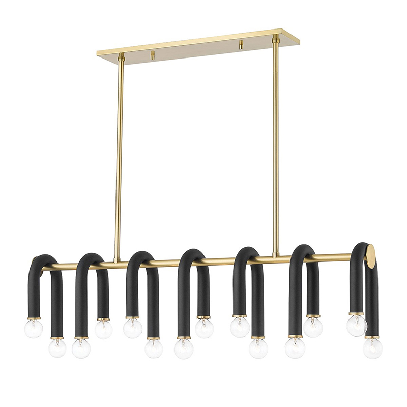 Люстра Paulson floppy chandelier gold Черный Золотой Люстра Paulson floppy chandelier gold Черный Золотой в Тюмени | Loft Concept