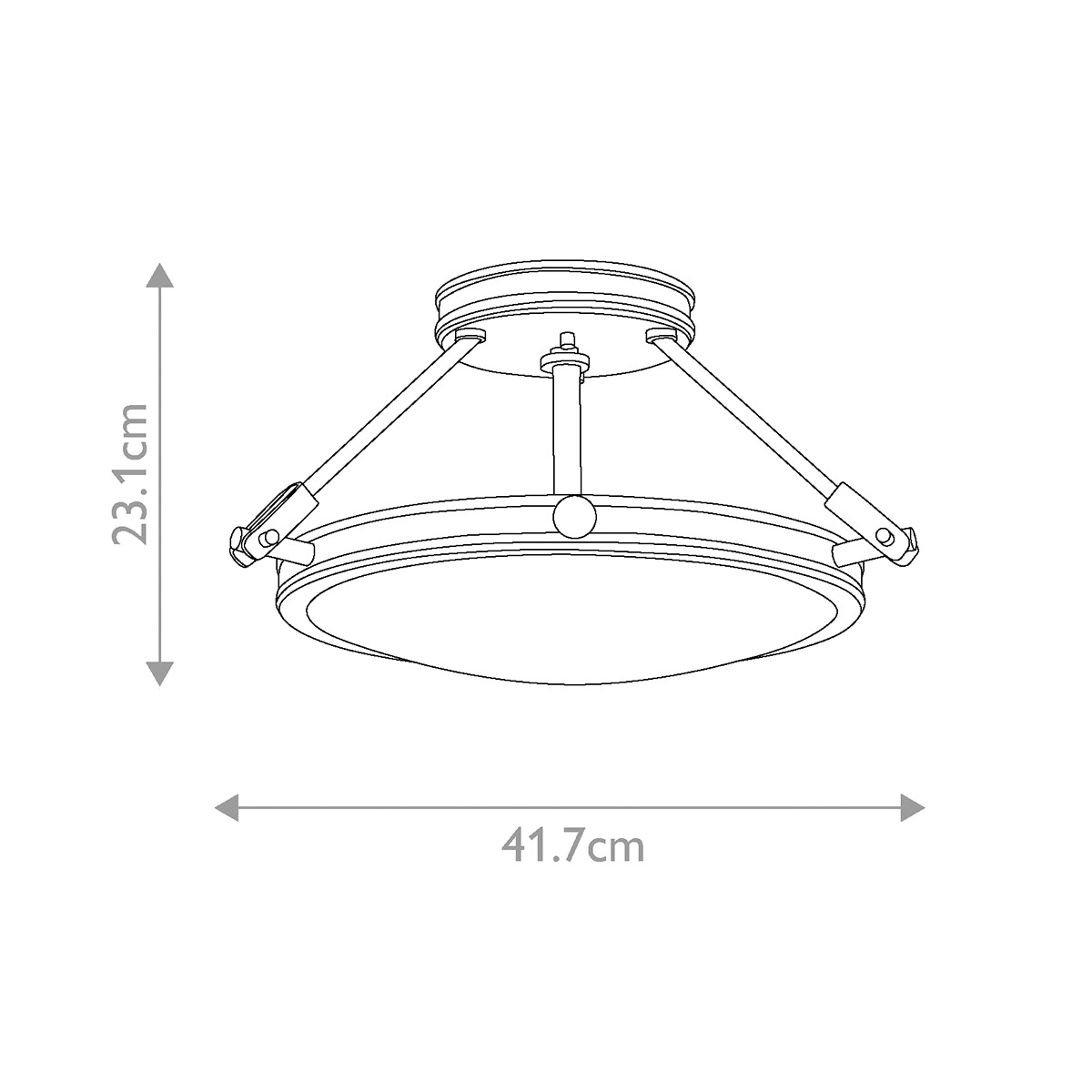 Потолочный светильник цвета латунь с плоским круглым плафоном Hinkley в Тюмени