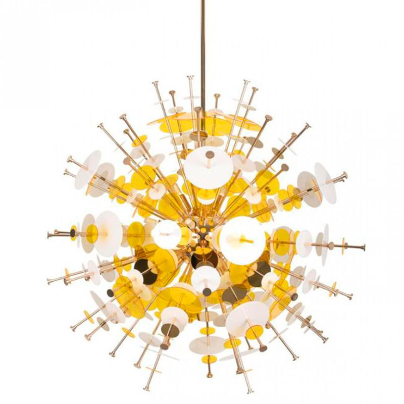 Люстра Dandelion Yellow диаметр 78 Золотой Желтый Белый Люстра Dandelion Yellow диаметр 78 Золотой Желтый Белый в Тюмени | Loft Concept