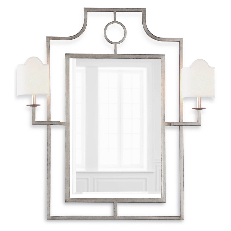 Зеркало с бра Mirror with Sconces Dairile Silver Серебряный Зеркало с бра Mirror with Sconces Dairile Silver Серебряный в Тюмени | Loft Concept