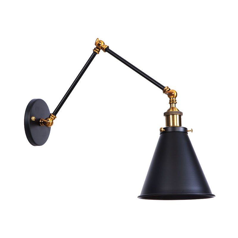 Бра Gloce Cone Shade Loft Industrial Золотой Черный Бра Gloce Cone Shade Loft Industrial Золотой Черный в Тюмени | Loft Concept